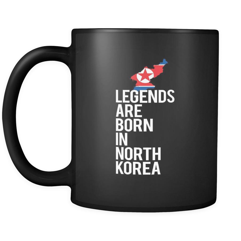 North Korea Legends are born in North Korea 11oz Black Mug-Drinkware-Teelime | shirts-hoodies-mugs