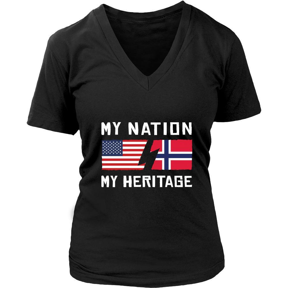 Norwegian Shirt - My Nation - My Heritage - Norway Roots Gift-T-shirt-Teelime | shirts-hoodies-mugs