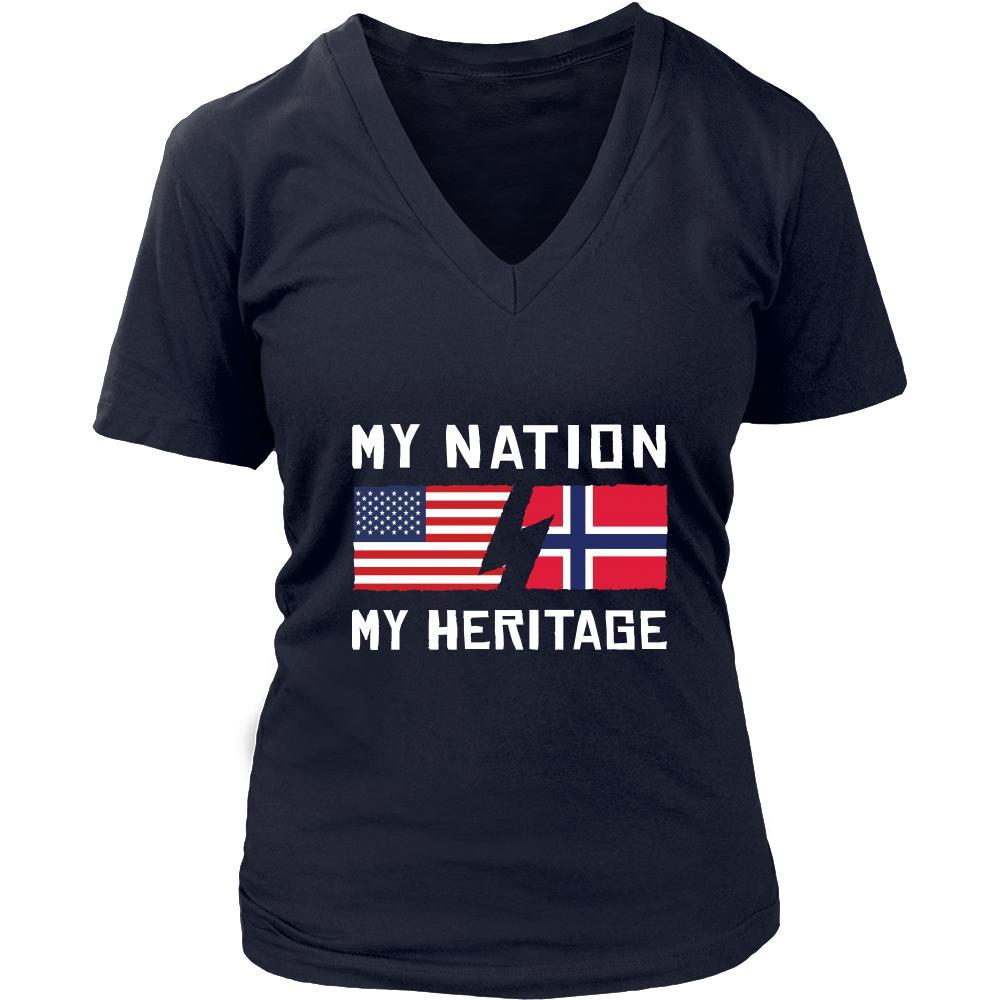 Norwegian Shirt - My Nation - My Heritage - Norway Roots Gift-T-shirt-Teelime | shirts-hoodies-mugs