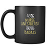 Nurse Anesthetist 49% Nurse Anesthetist 51% Badass 11oz Black Mug-Drinkware-Teelime | shirts-hoodies-mugs