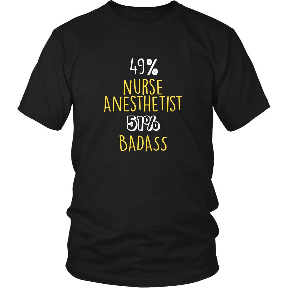 Nurse Anesthetist Shirt - 49% Nurse Anesthetist 51% Badass Profession-T-shirt-Teelime | shirts-hoodies-mugs