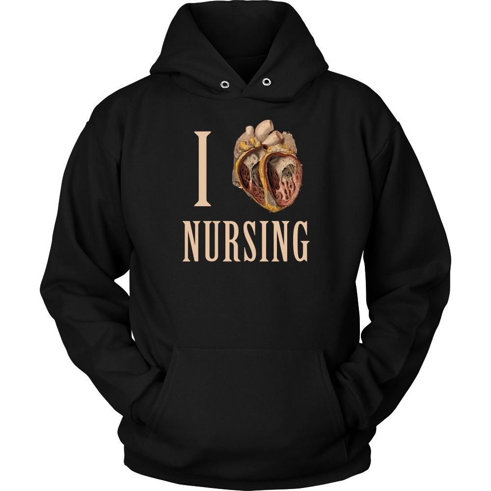 Nurse T Shirt - I heart Nursing-T-shirt-Teelime | shirts-hoodies-mugs
