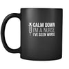 Nurses Calm down I'm a nurse I've seen worse 11oz Black Mug-Drinkware-Teelime | shirts-hoodies-mugs