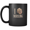 Nursing I heart nursing 11oz Black Mug-Drinkware-Teelime | shirts-hoodies-mugs