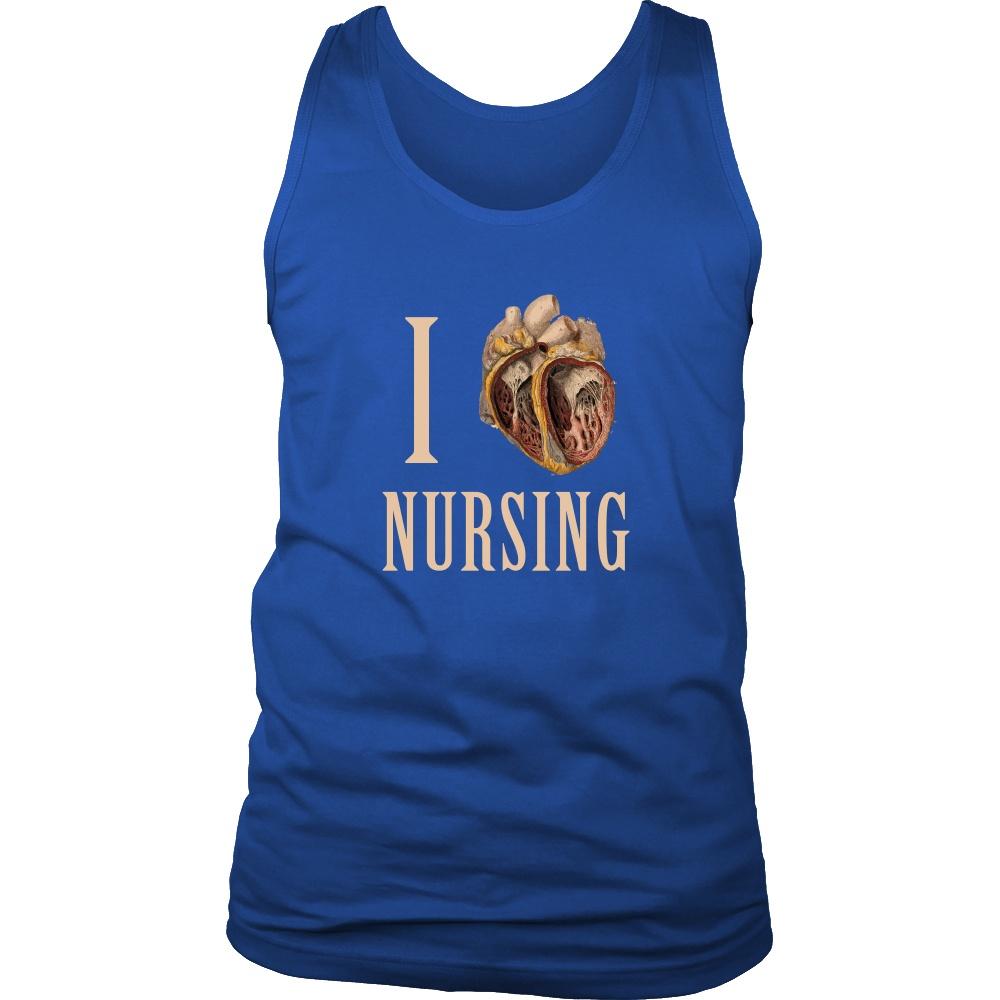 Nursing Tank Top - I heart Nursing-T-shirt-Teelime | shirts-hoodies-mugs