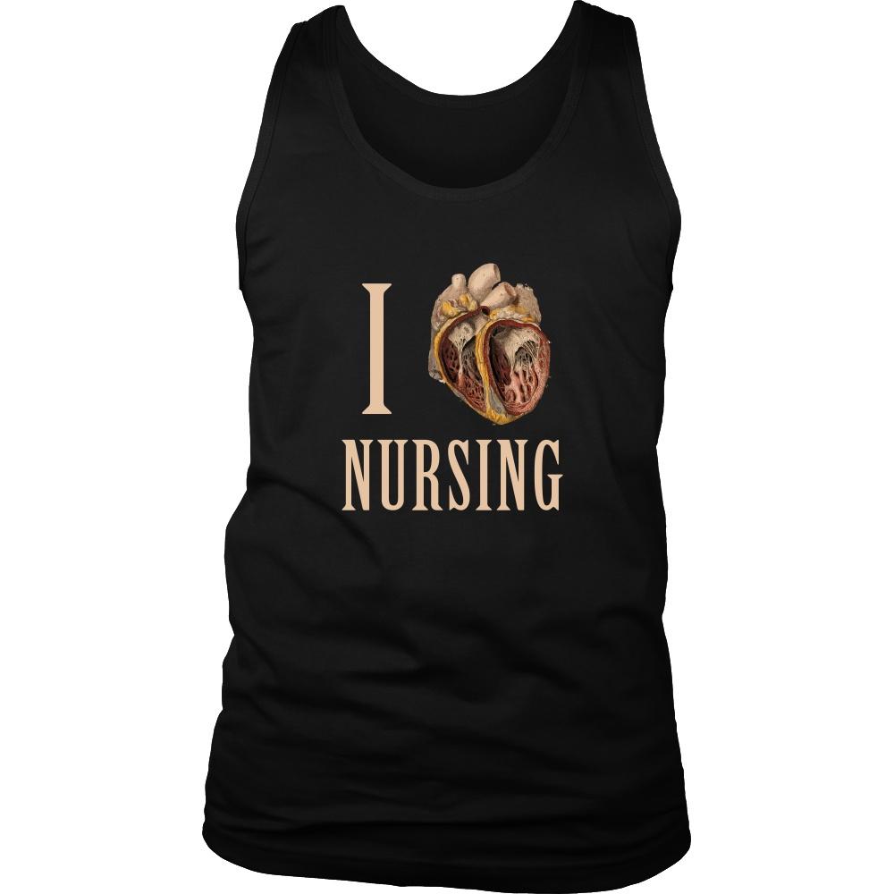 Nursing Tank Top - I heart Nursing-T-shirt-Teelime | shirts-hoodies-mugs