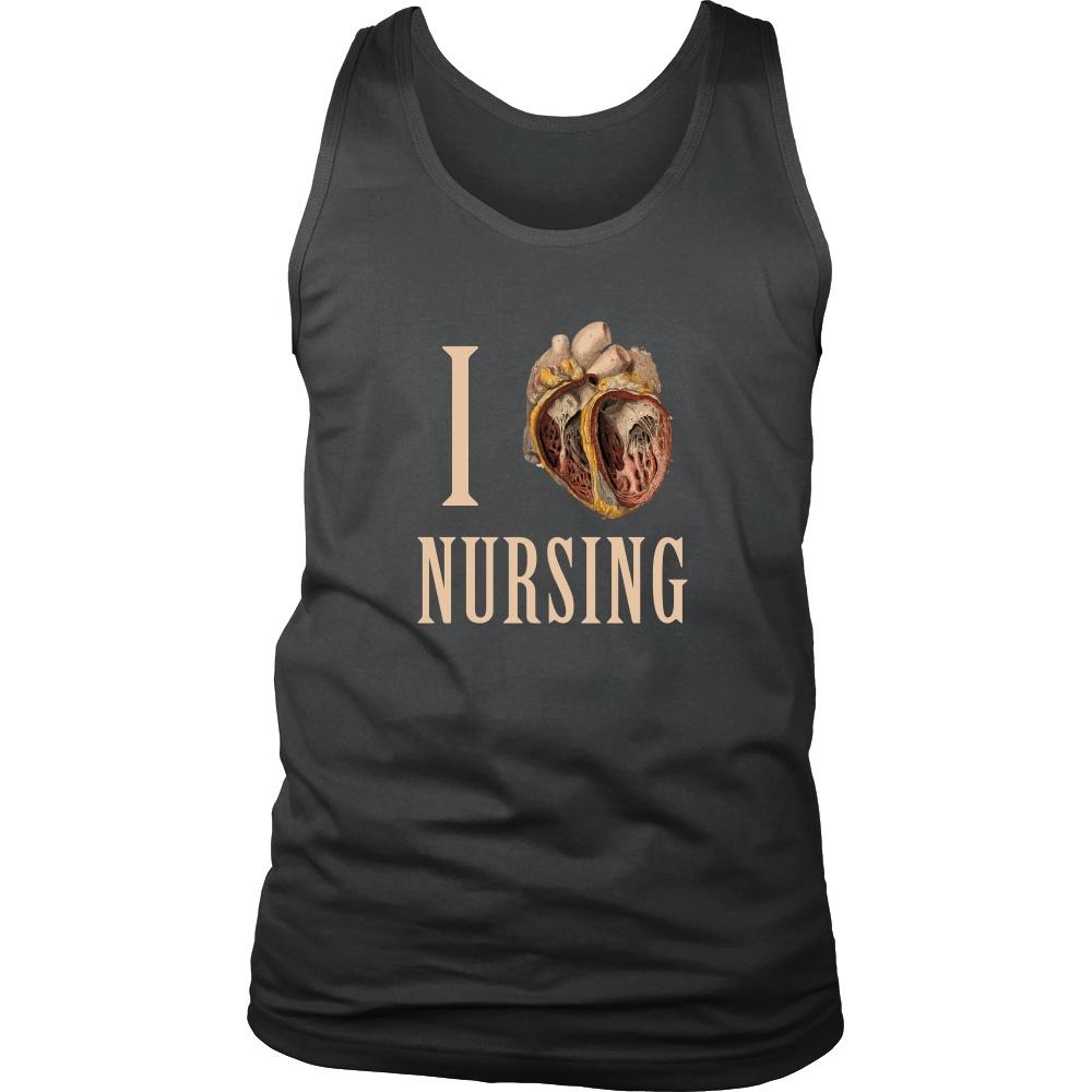 Nursing Tank Top - I heart Nursing-T-shirt-Teelime | shirts-hoodies-mugs