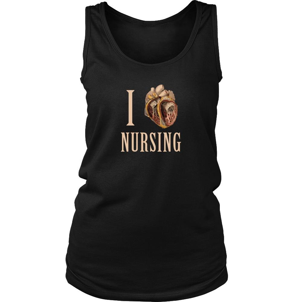 Nursing Tank Top - I heart Nursing-T-shirt-Teelime | shirts-hoodies-mugs
