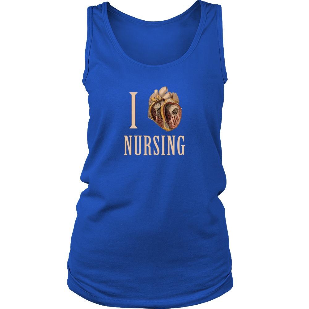 Nursing Tank Top - I heart Nursing-T-shirt-Teelime | shirts-hoodies-mugs
