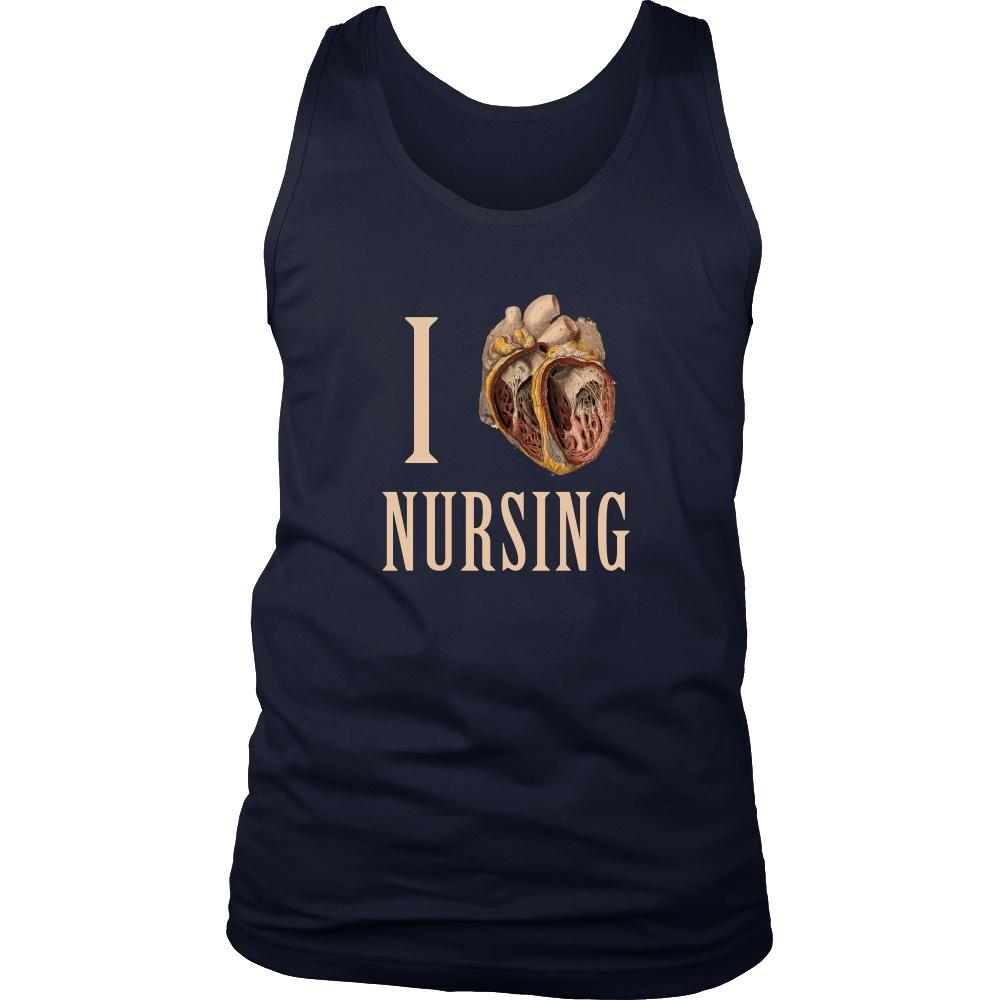 Nursing Tank Top - I heart Nursing-T-shirt-Teelime | shirts-hoodies-mugs