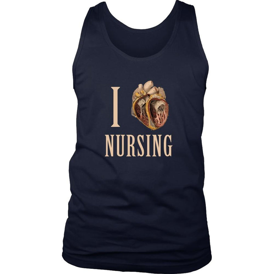 Nursing Tank Top - I heart Nursing-T-shirt-Teelime | shirts-hoodies-mugs