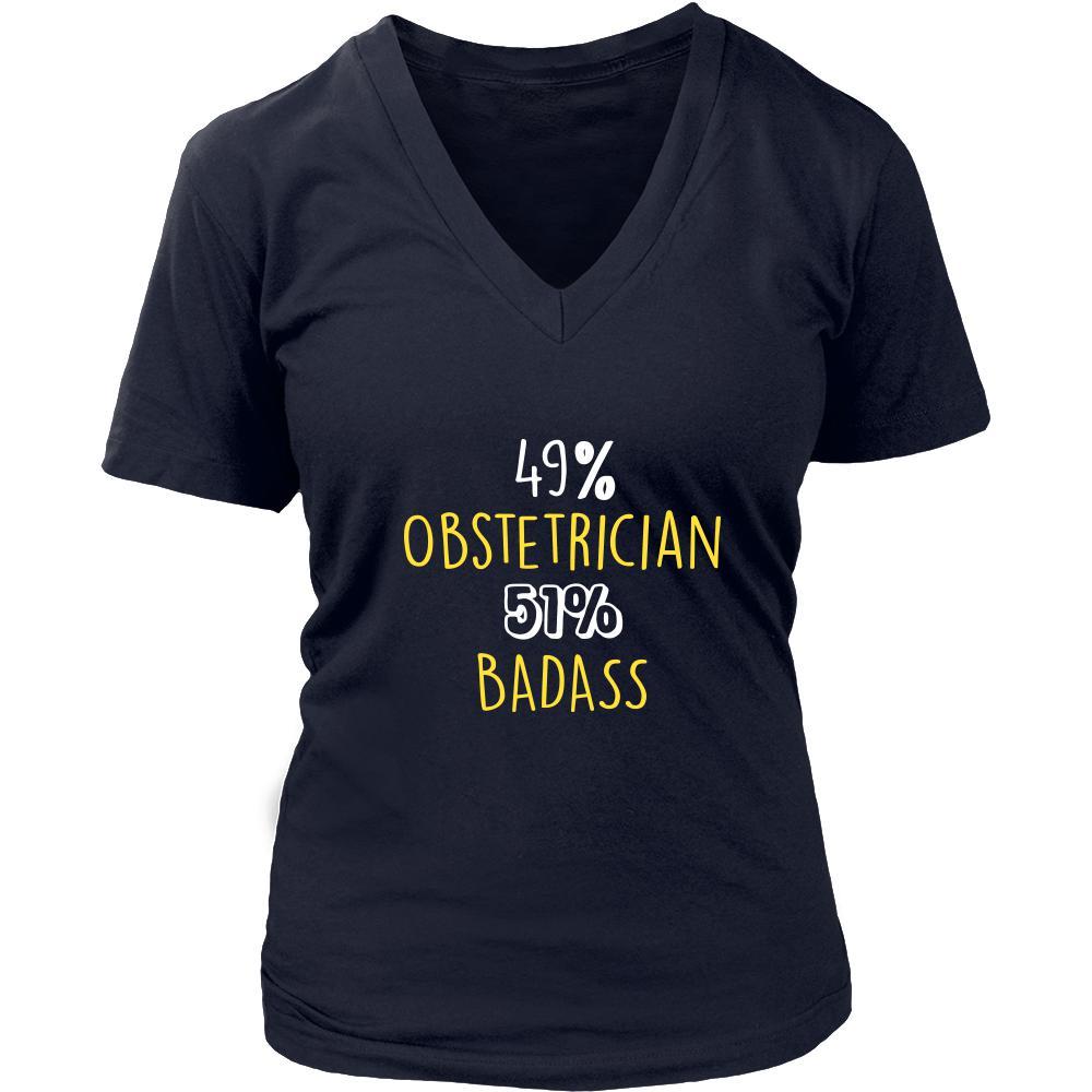 Obstetrician Shirt - 49% Obstetrician 51% Badass Profession-T-shirt-Teelime | shirts-hoodies-mugs