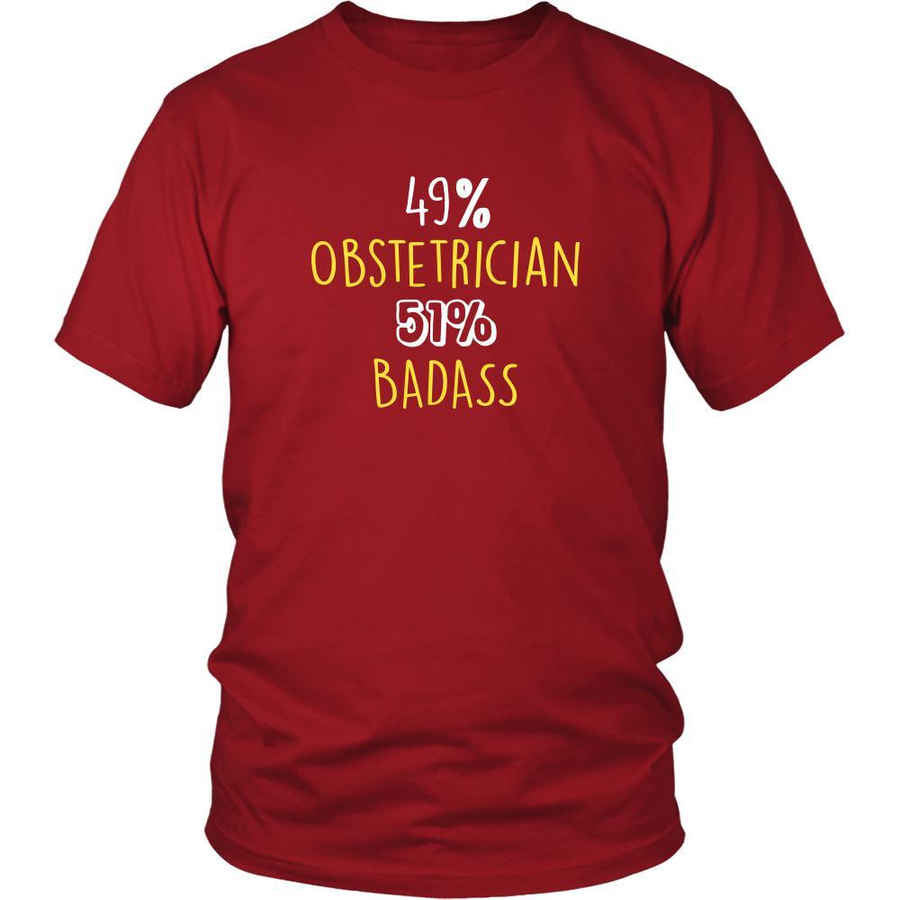 Obstetrician Shirt - 49% Obstetrician 51% Badass Profession-T-shirt-Teelime | shirts-hoodies-mugs