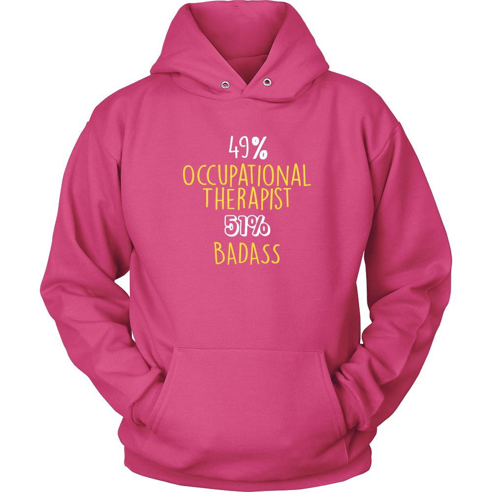 Occupational Therapist Shirt - 49% Occupational Therapist 51% Badass Profession-T-shirt-Teelime | shirts-hoodies-mugs