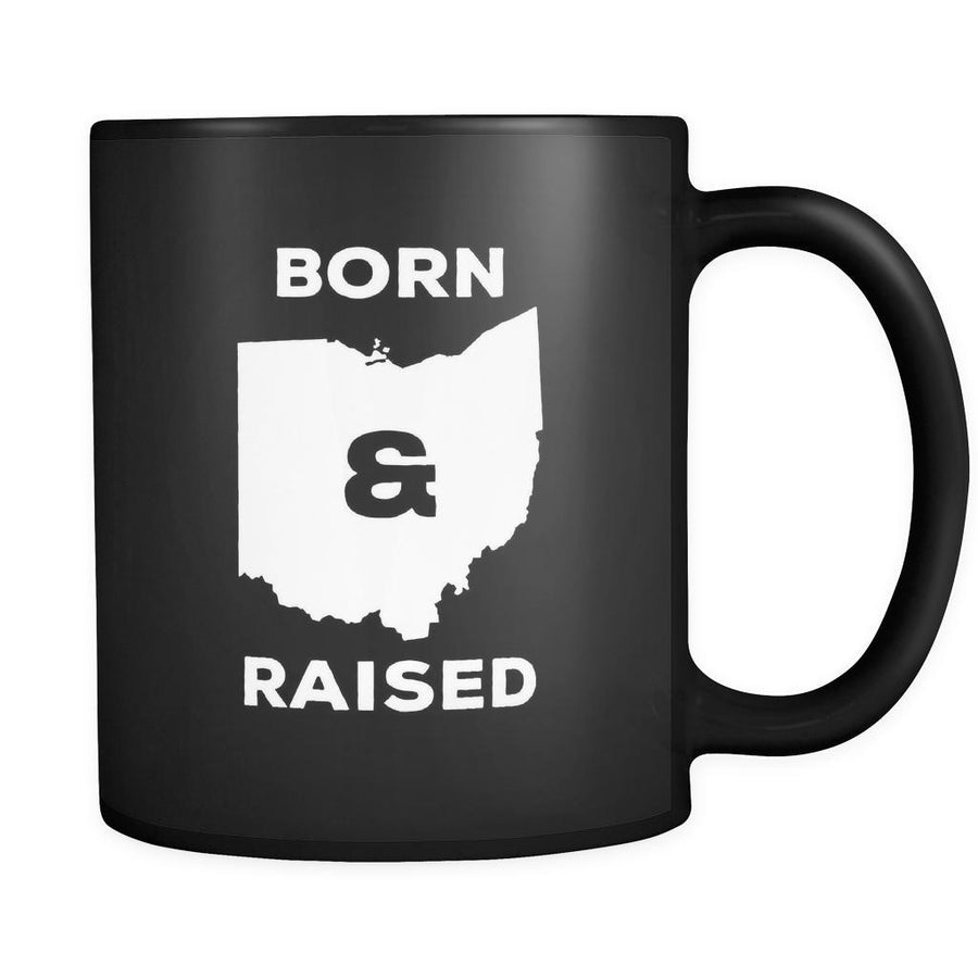 Ohio Born & raised Ohio 11oz Black Mug-Drinkware-Teelime | shirts-hoodies-mugs