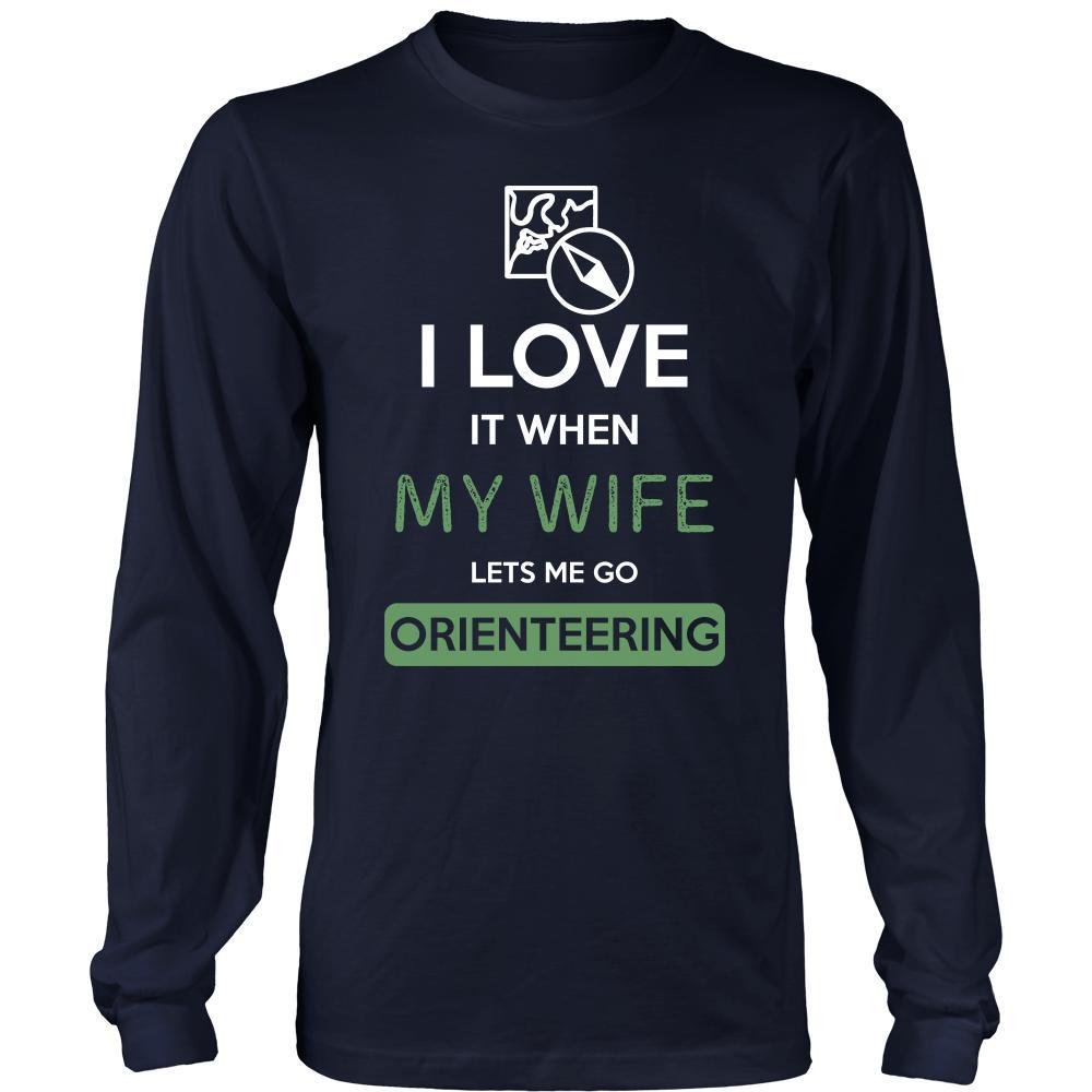 Orienteering Shirt - I love it when my wife lets me go Orienteering - Hobby Gift-T-shirt-Teelime | shirts-hoodies-mugs