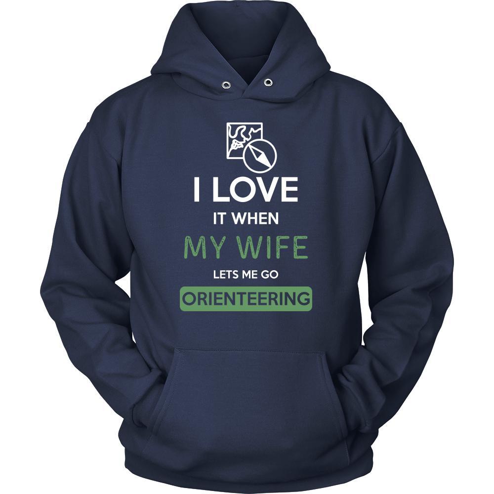 Orienteering Shirt - I love it when my wife lets me go Orienteering - Hobby Gift-T-shirt-Teelime | shirts-hoodies-mugs