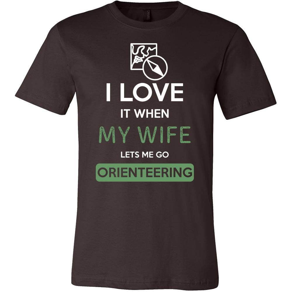Orienteering Shirt - I love it when my wife lets me go Orienteering - Hobby Gift-T-shirt-Teelime | shirts-hoodies-mugs