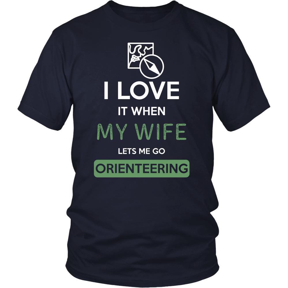 Orienteering Shirt - I love it when my wife lets me go Orienteering - Hobby Gift-T-shirt-Teelime | shirts-hoodies-mugs