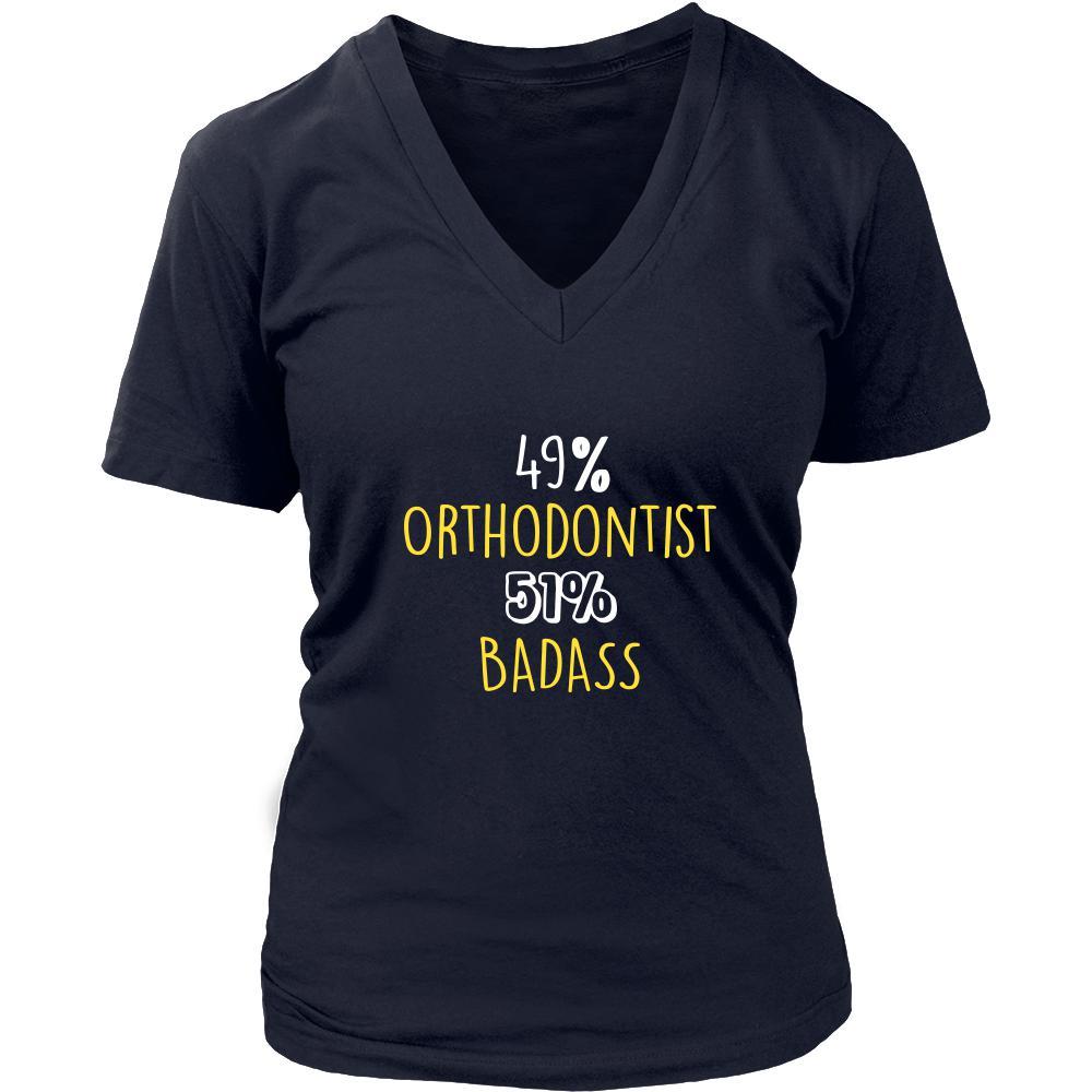 Orthodontist Shirt - 49% Orthodontist 51% Badass Profession-T-shirt-Teelime | shirts-hoodies-mugs