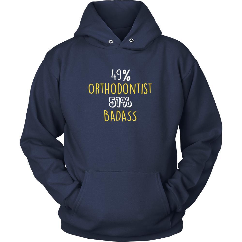 Orthodontist Shirt - 49% Orthodontist 51% Badass Profession-T-shirt-Teelime | shirts-hoodies-mugs