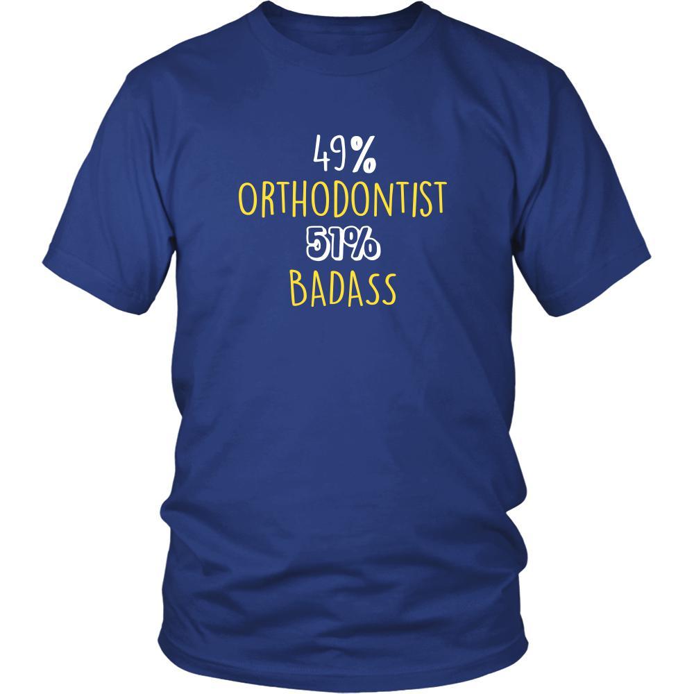 Orthodontist Shirt - 49% Orthodontist 51% Badass Profession-T-shirt-Teelime | shirts-hoodies-mugs