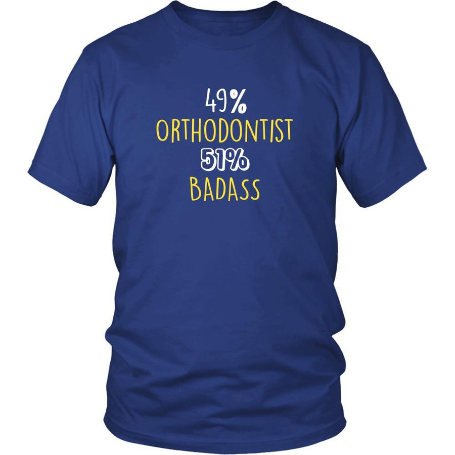 Orthodontist Shirt - 49% Orthodontist 51% Badass Profession-T-shirt-Teelime | shirts-hoodies-mugs