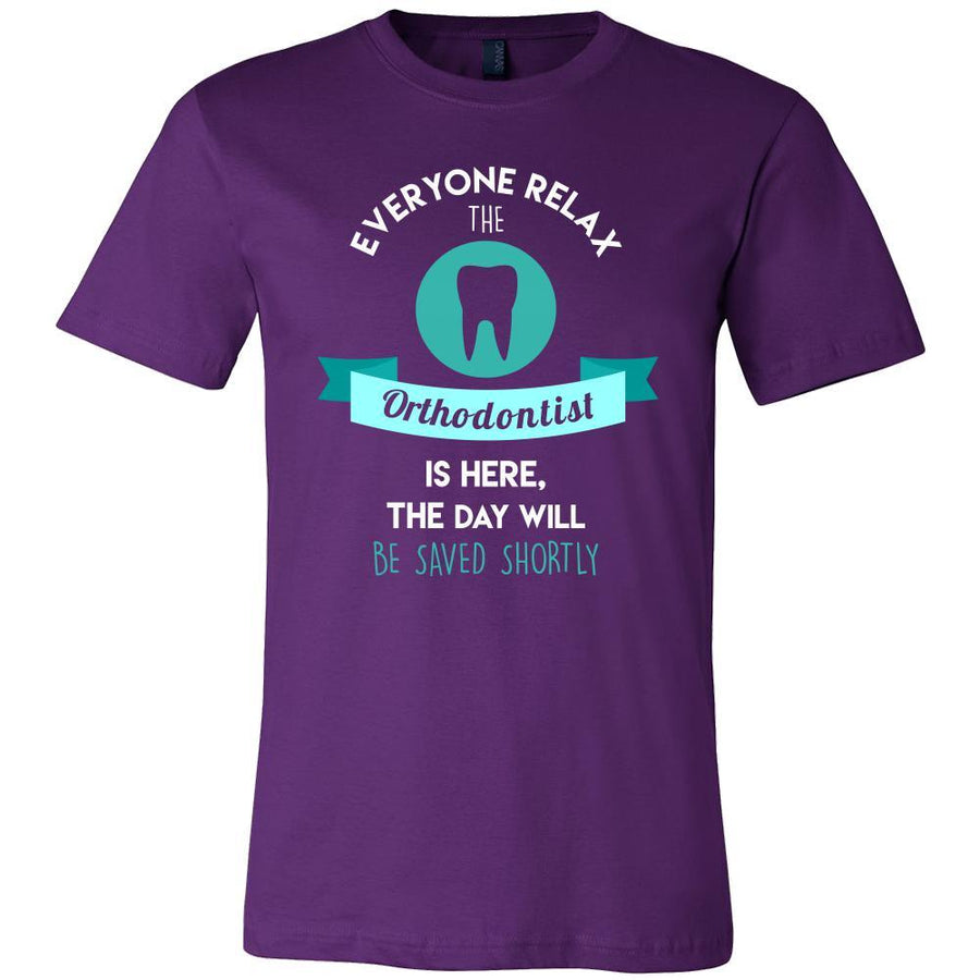Orthodontist Shirt - Everyone relax the Orthodontist is here, the day will be save shortly - Profession Gift-T-shirt-Teelime | shirts-hoodies-mugs