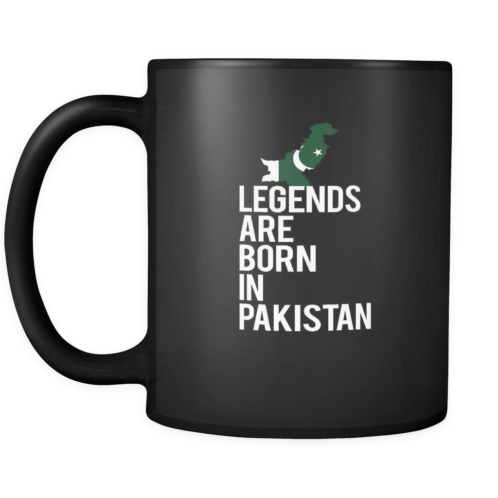 Pakistan Legends are born in Pakistan 11oz Black Mug-Drinkware-Teelime | shirts-hoodies-mugs