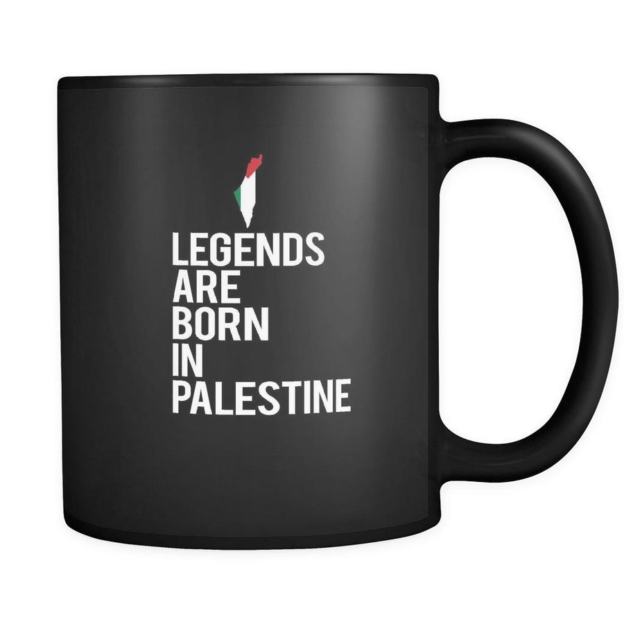 Palestine Legends are born in Palestine 11oz Black Mug-Drinkware-Teelime | shirts-hoodies-mugs