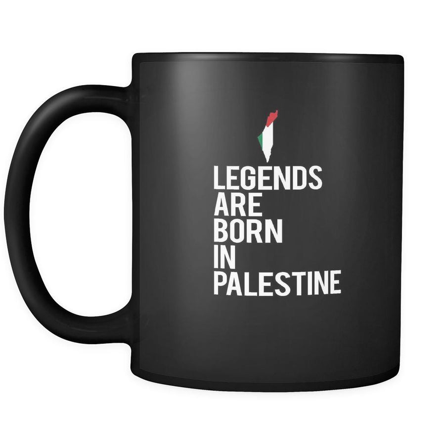 Palestine Legends are born in Palestine 11oz Black Mug-Drinkware-Teelime | shirts-hoodies-mugs
