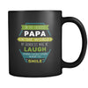 Papa I'm the luckiest papa in the world my grandkids make me laught when I don't even want to smile 11oz Black Mug-Drinkware-Teelime | shirts-hoodies-mugs