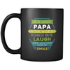 Papa I'm the luckiest papa in the world my grandkids make me laught when I don't even want to smile 11oz Black Mug-Drinkware-Teelime | shirts-hoodies-mugs