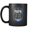 Papa Papa the man the myth the legend 11oz Black Mug-Drinkware-Teelime | shirts-hoodies-mugs