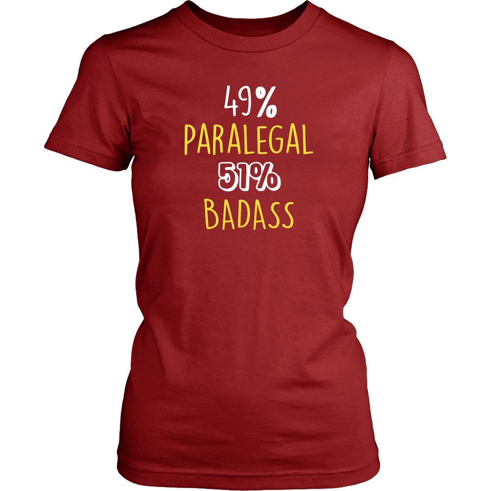 Paralegal Shirt - 49% Paralegal 51% Badass Profession-T-shirt-Teelime | shirts-hoodies-mugs
