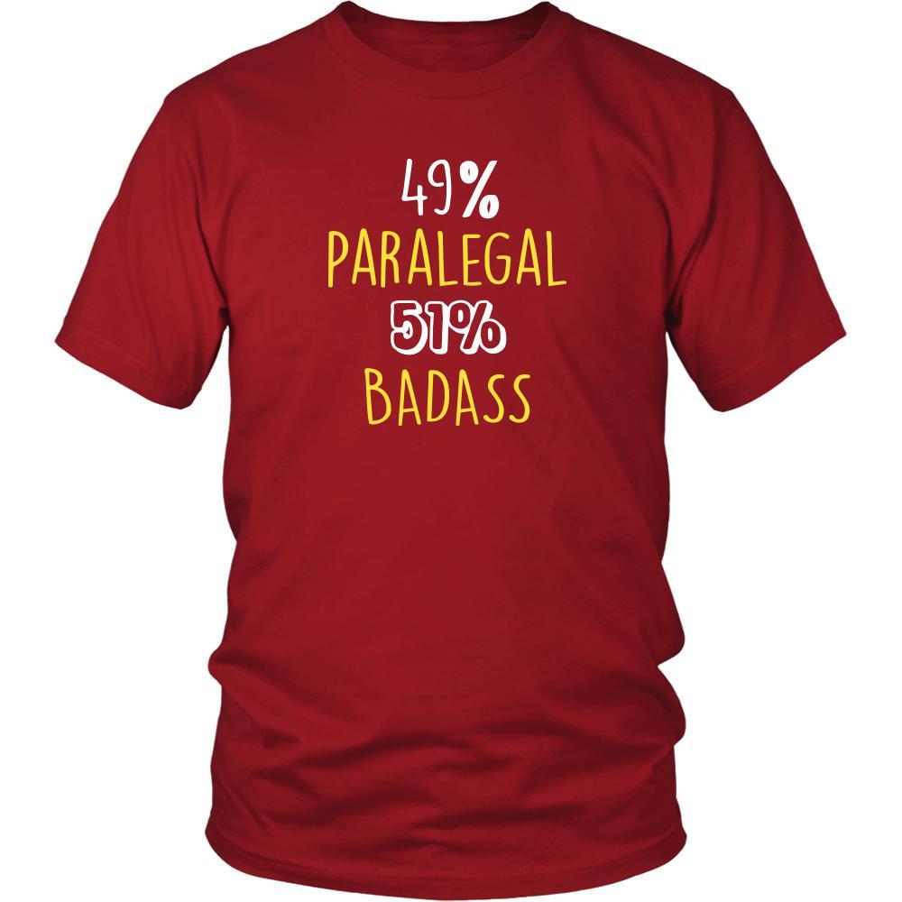 Paralegal Shirt - 49% Paralegal 51% Badass Profession-T-shirt-Teelime | shirts-hoodies-mugs