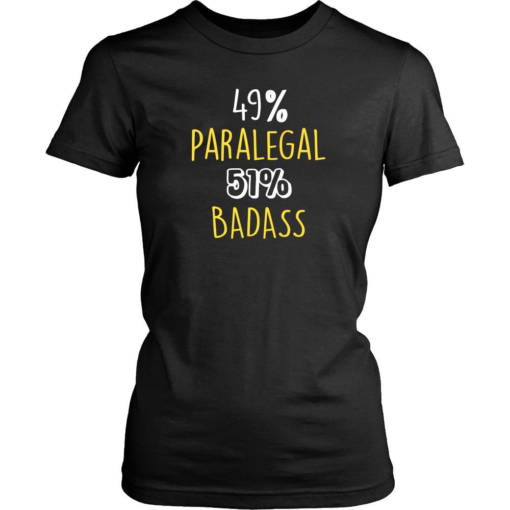 Paralegal Shirt - 49% Paralegal 51% Badass Profession-T-shirt-Teelime | shirts-hoodies-mugs