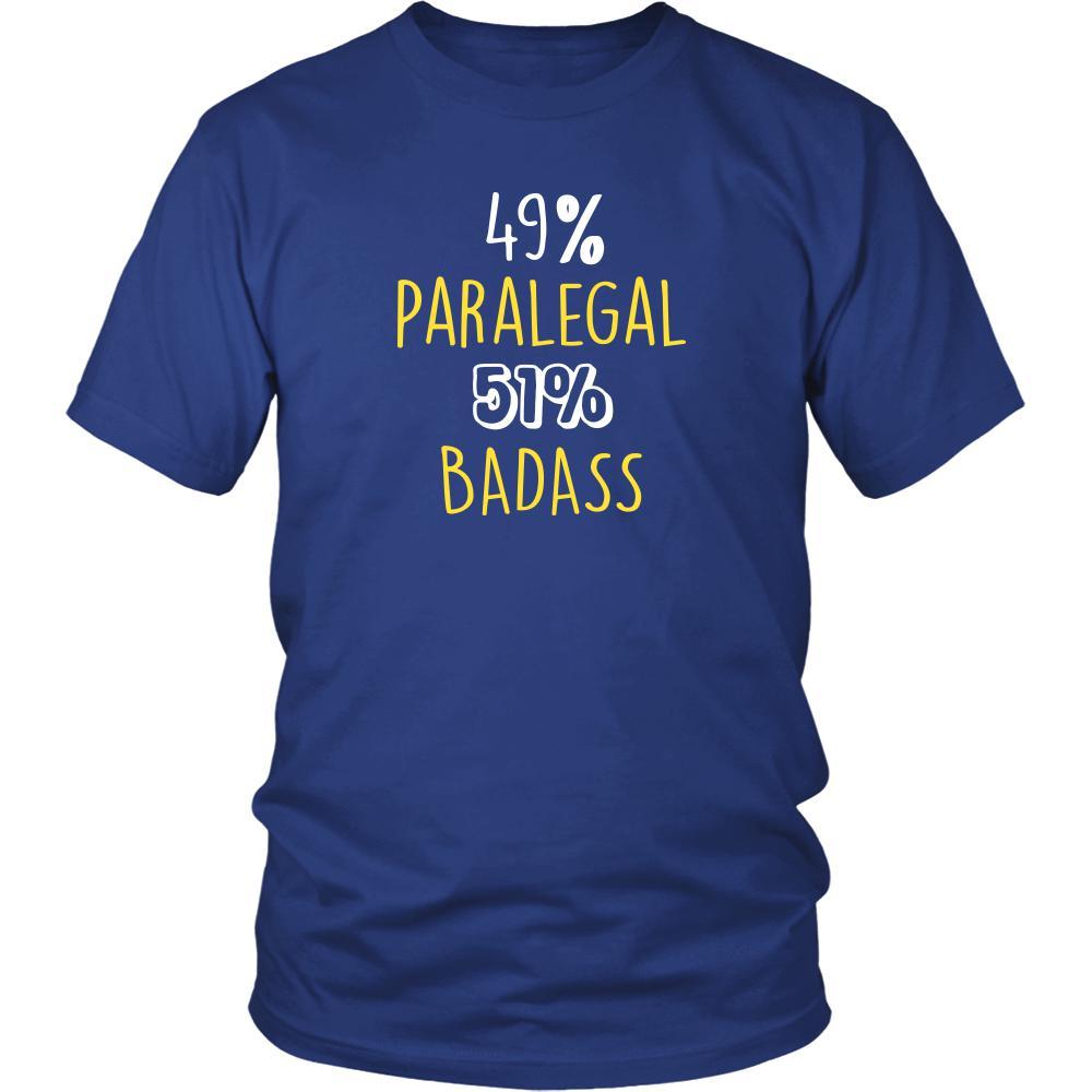 Paralegal Shirt - 49% Paralegal 51% Badass Profession-T-shirt-Teelime | shirts-hoodies-mugs