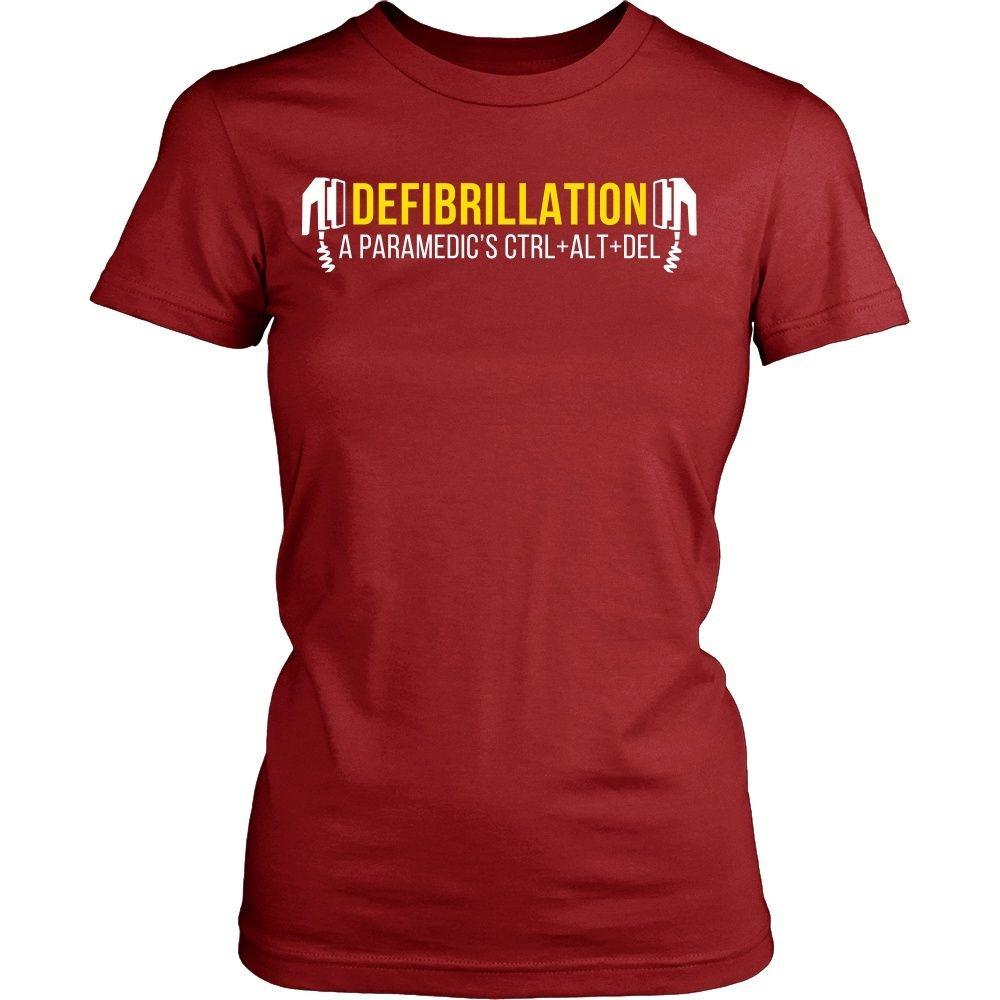 Paramedic T Shirts - Defibrillation A Paramedic's CTRL + ALT + DEL-T-shirt-Teelime | shirts-hoodies-mugs