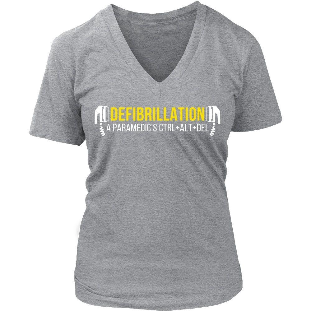 Paramedic T Shirts - Defibrillation A Paramedic's CTRL + ALT + DEL-T-shirt-Teelime | shirts-hoodies-mugs