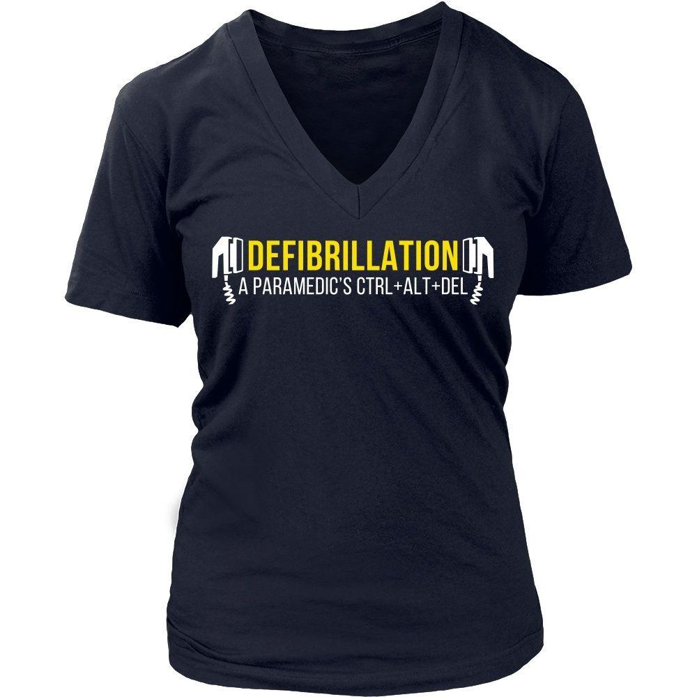 Paramedic T Shirts - Defibrillation A Paramedic's CTRL + ALT + DEL-T-shirt-Teelime | shirts-hoodies-mugs