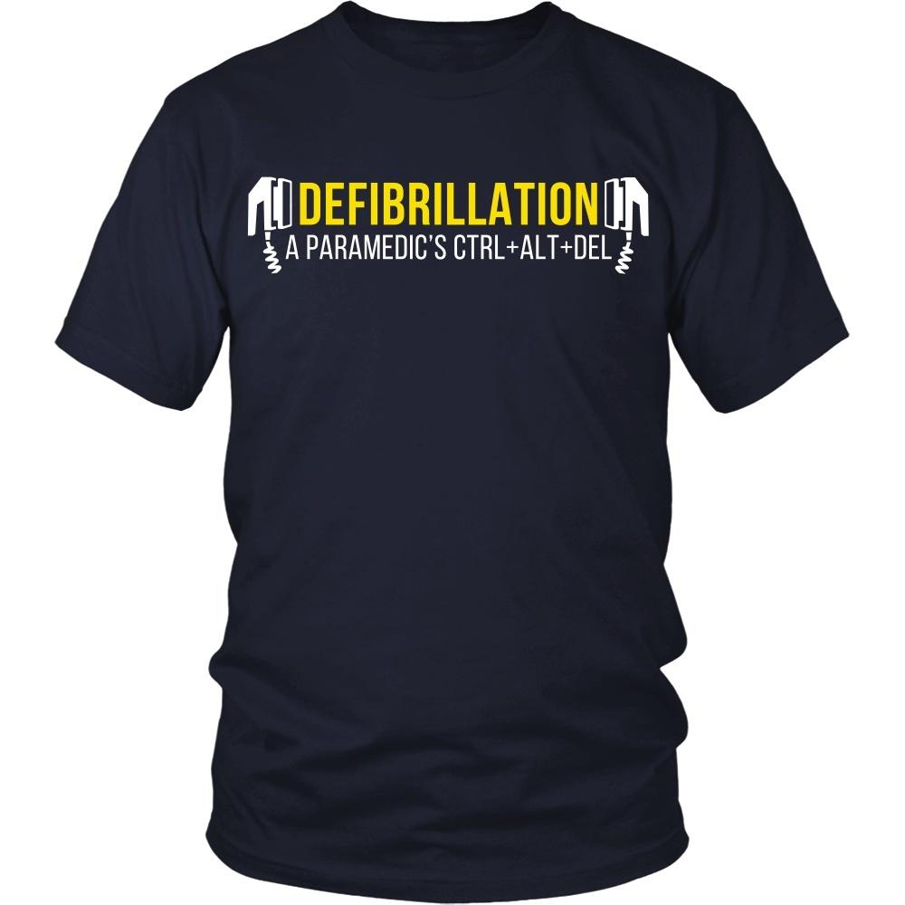 Paramedic T Shirts - Defibrillation A Paramedic's CTRL + ALT + DEL-T-shirt-Teelime | shirts-hoodies-mugs