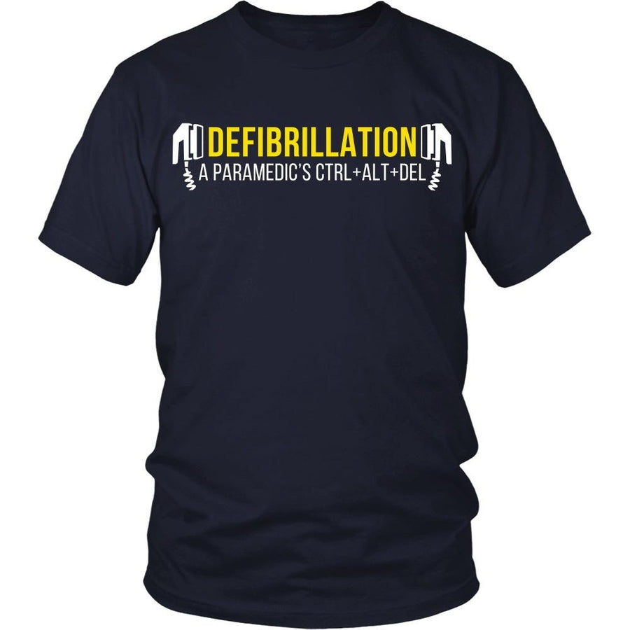 Paramedic T Shirts - Defibrillation A Paramedic's CTRL + ALT + DEL-T-shirt-Teelime | shirts-hoodies-mugs