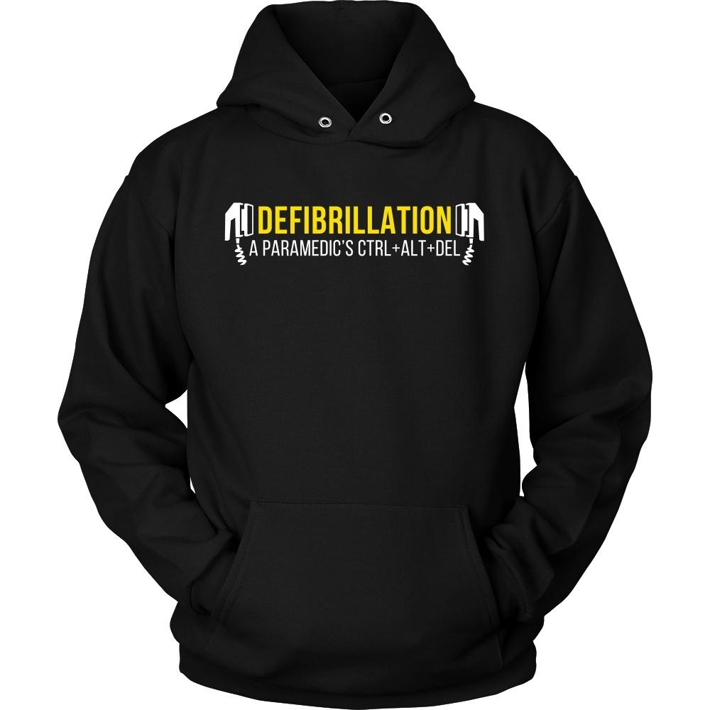Paramedic T Shirts - Defibrillation A Paramedic's CTRL + ALT + DEL-T-shirt-Teelime | shirts-hoodies-mugs
