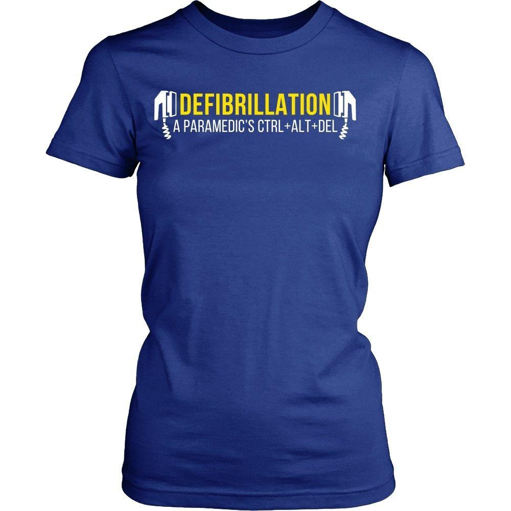 Paramedic T Shirts - Defibrillation A Paramedic's CTRL + ALT + DEL-T-shirt-Teelime | shirts-hoodies-mugs