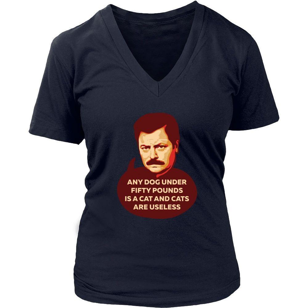 Parks and Recreation T Shirt - Cats Are Useless - TV & Movies-T-shirt-Teelime | shirts-hoodies-mugs