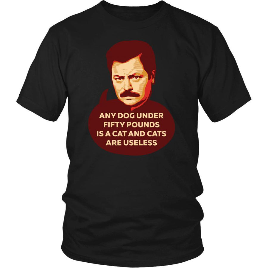Parks and Recreation T Shirt - Cats Are Useless - TV & Movies-T-shirt-Teelime | shirts-hoodies-mugs