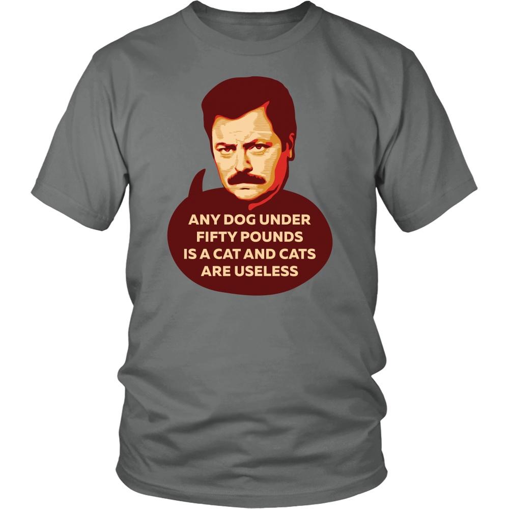 Parks and Recreation T Shirt - Cats Are Useless - TV & Movies-T-shirt-Teelime | shirts-hoodies-mugs