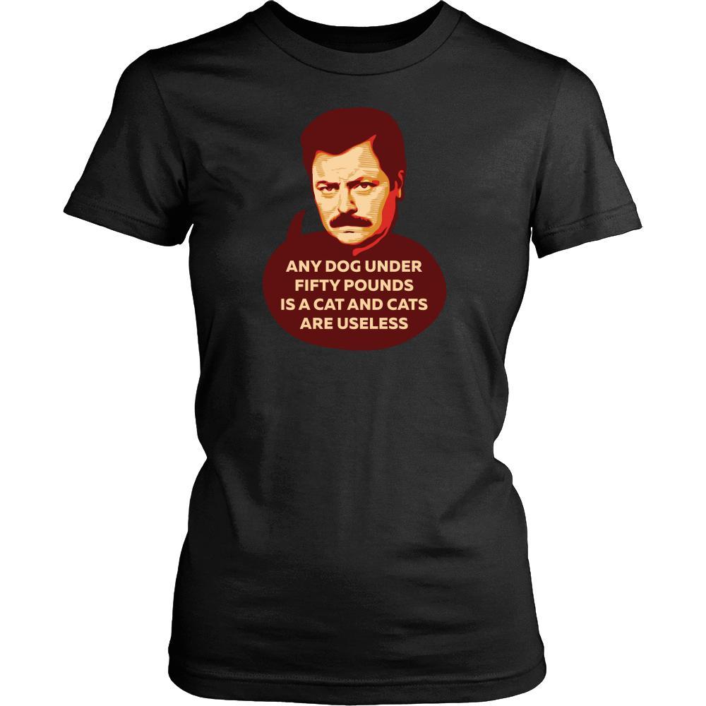 Parks and Recreation T Shirt - Cats Are Useless - TV & Movies-T-shirt-Teelime | shirts-hoodies-mugs