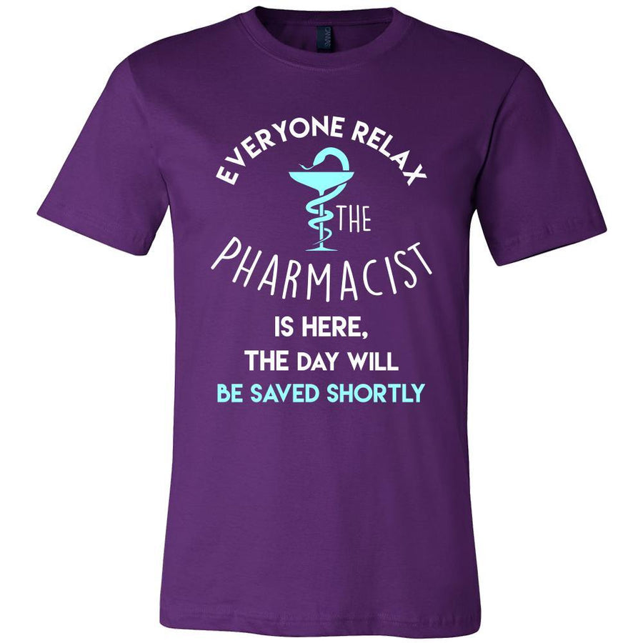 Pharmacist Shirt - Everyone relax the Pharmacist is here, the day will be save shortly - Profession Gift-T-shirt-Teelime | shirts-hoodies-mugs